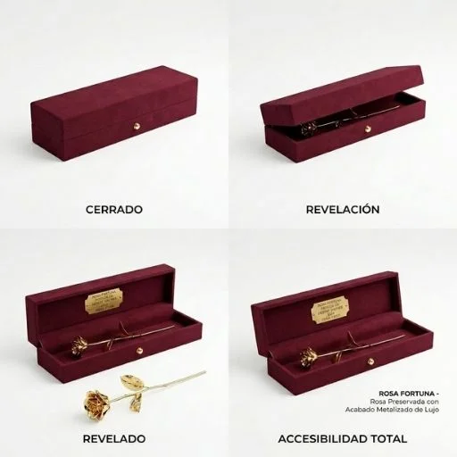 Rosa fortuna clasica serie fuego